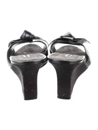 Manolo Blahnik Patent Leather Slides
