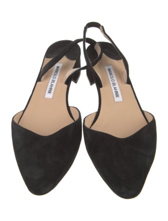 Manolo Blahnik Suede Slingback Pumps