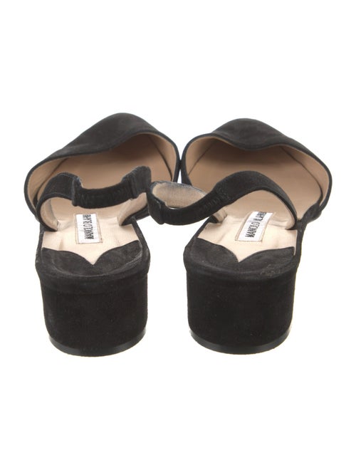 Manolo Blahnik Suede Slingback Pumps