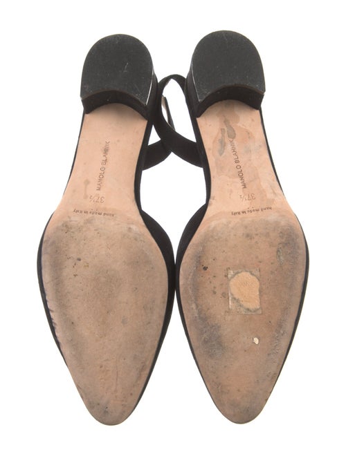 Manolo Blahnik Suede Slingback Pumps