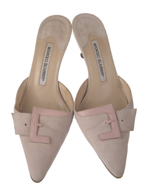 Manolo Blahnik Suede Mules