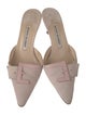 Manolo Blahnik Suede Mules
