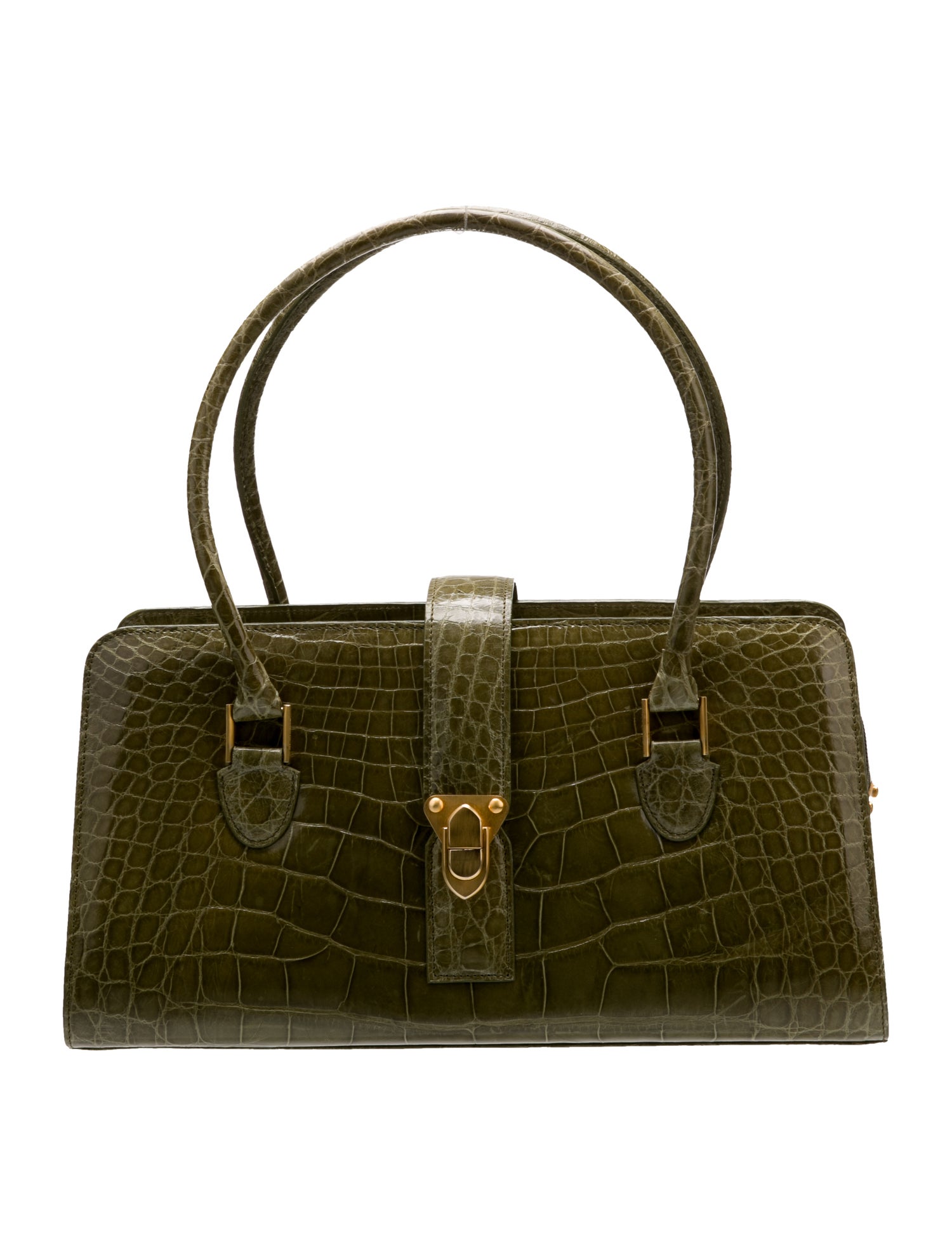 Manolo Blahnik Alligator Shoulder Bag