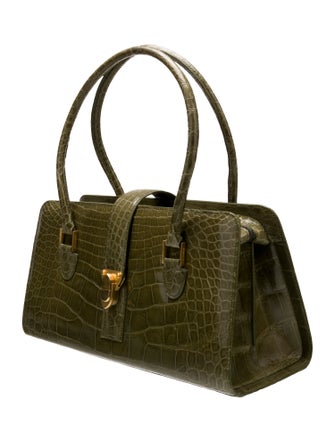 Manolo Blahnik Alligator Shoulder Bag