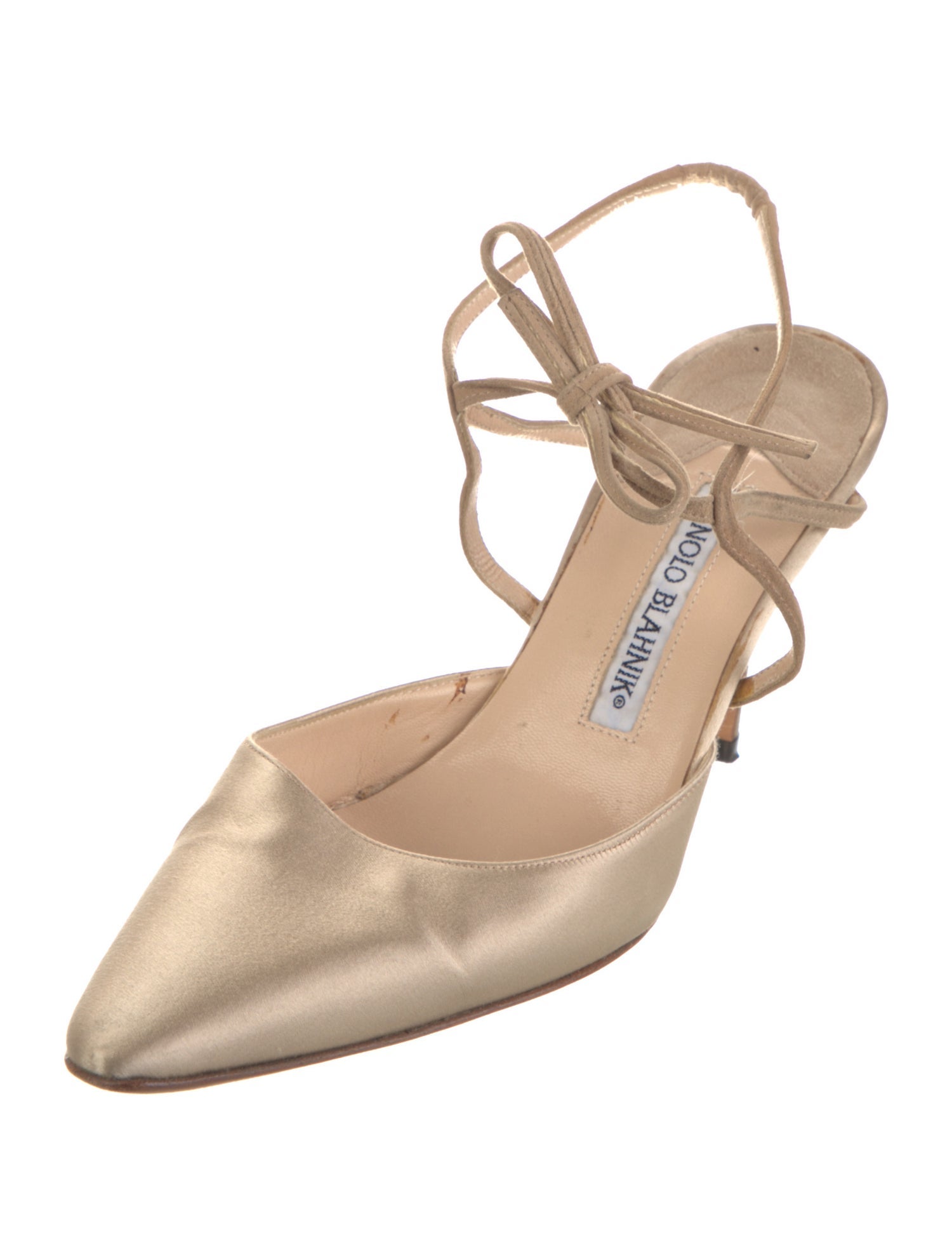 Manolo Blahnik Suede Slingback Pumps