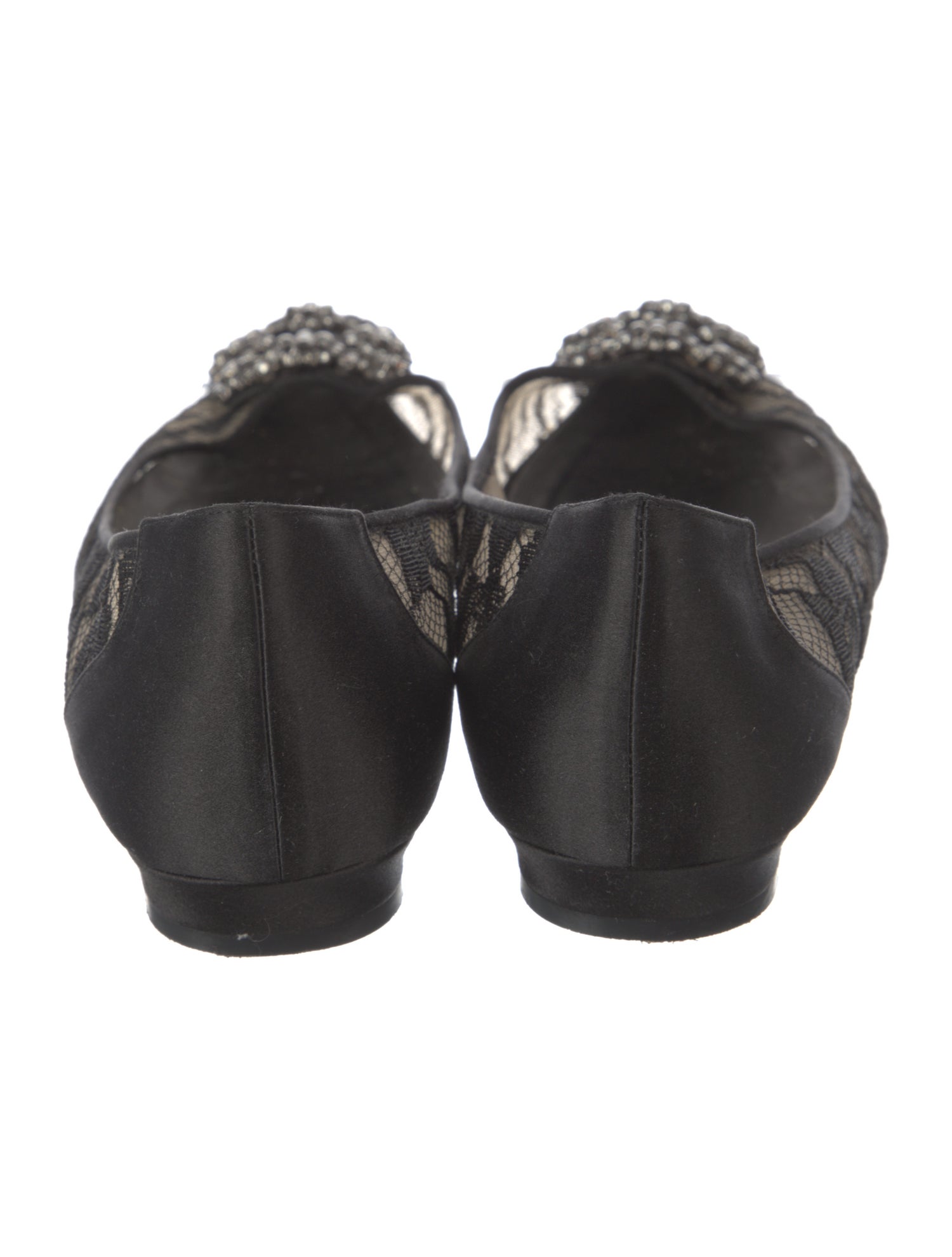 Manolo Blahnik Lace Lace Pattern Flats