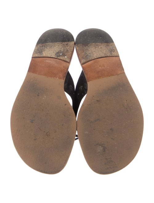 Manolo Blahnik Suede Flip Flops