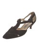 Manolo Blahnik Suede T-Strap Pumps