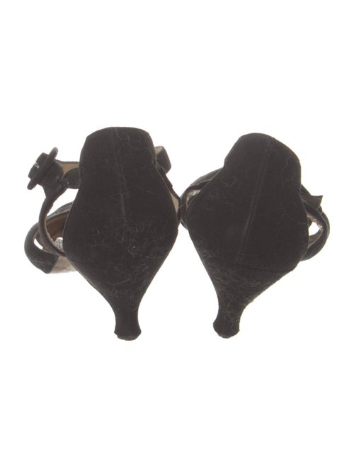 Manolo Blahnik Suede T-Strap Pumps