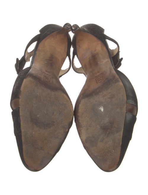 Manolo Blahnik Suede T-Strap Pumps