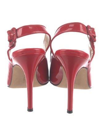 Manolo Blahnik Patent Leather Slingback Pumps