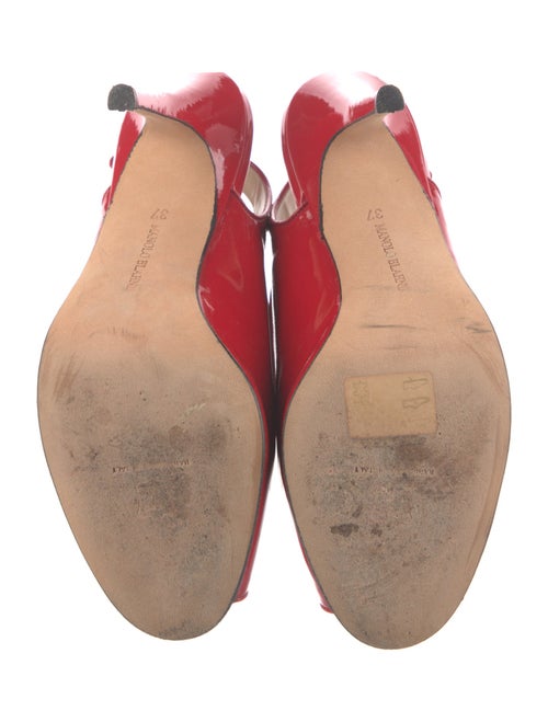 Manolo Blahnik Patent Leather Slingback Pumps