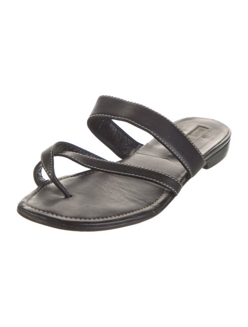 Manolo Blahnik Leather Slides