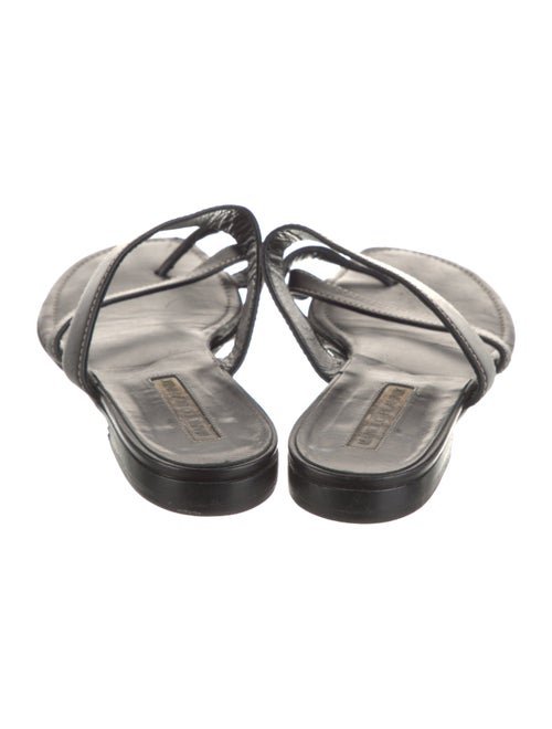 Manolo Blahnik Leather Slides