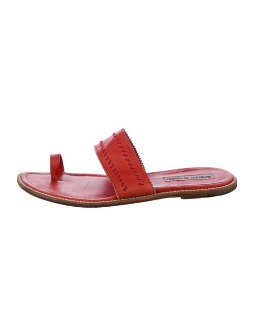 Manolo Blahnik Leather Slides