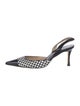 Manolo Blahnik Leather Plaid Print Slingback Pumps