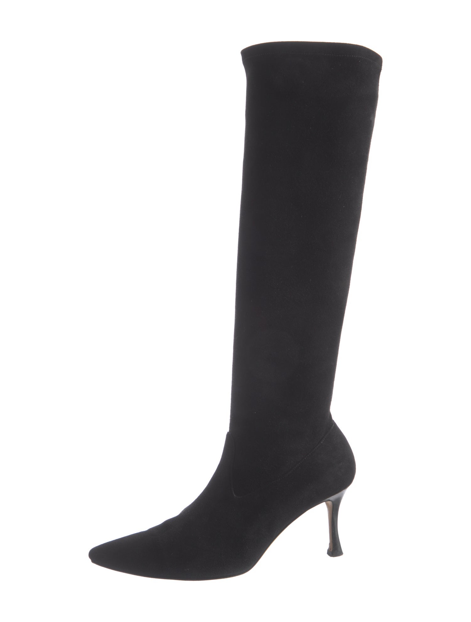 Manolo Blahnik Suede Sock Boots