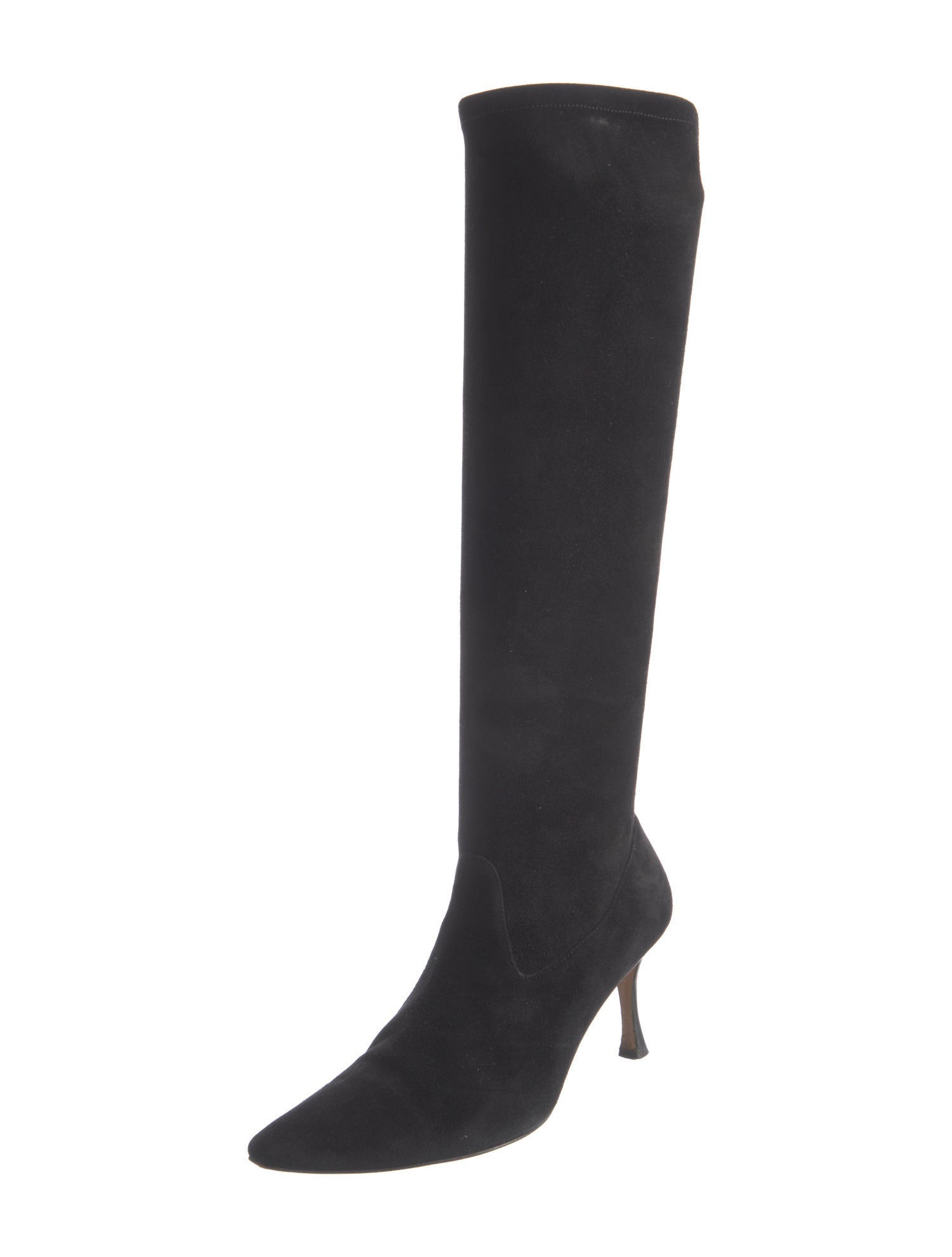Manolo Blahnik Suede Sock Boots
