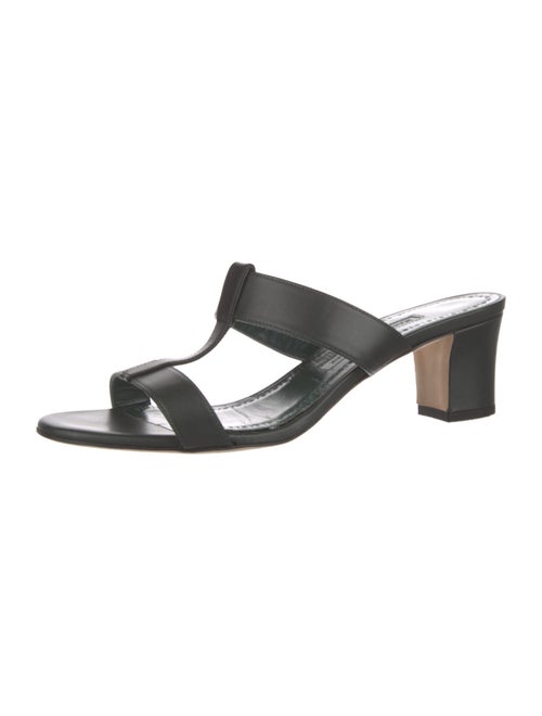 Manolo Blahnik Leather Slides