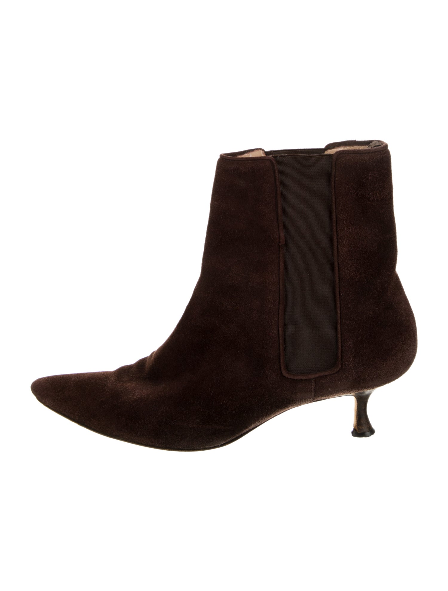 Manolo Blahnik Suede Chelsea Boots