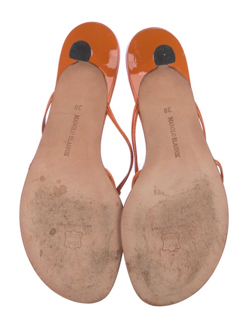 Manolo Blahnik Patent Leather Slides