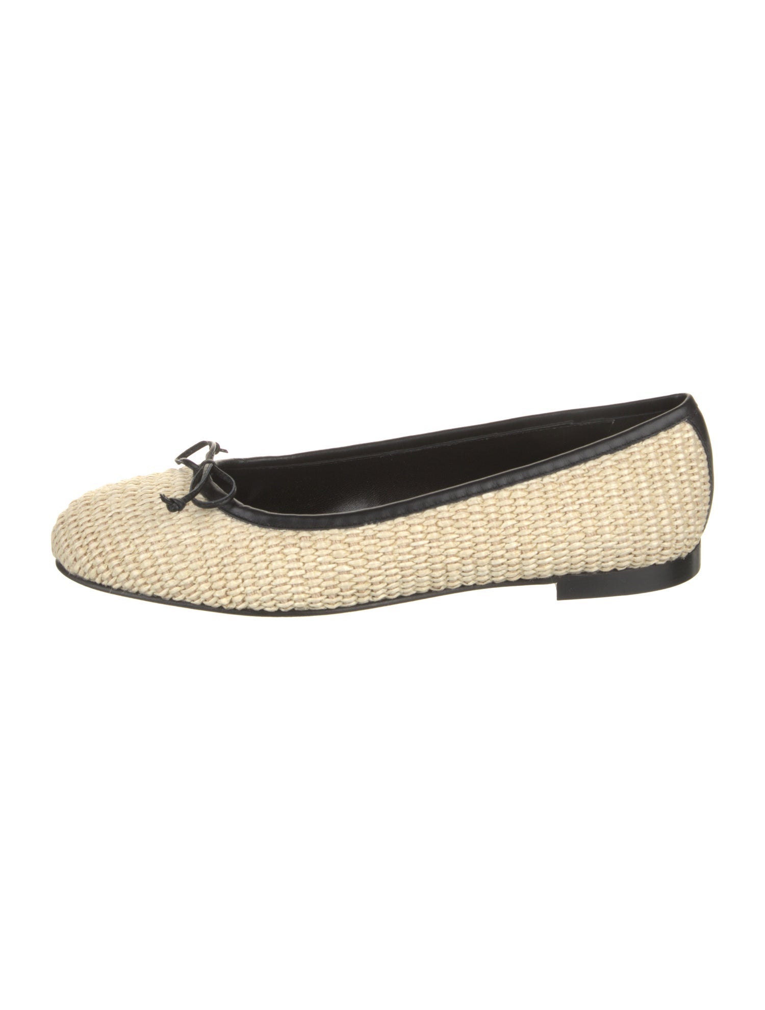 Manolo Blahnik Straw Ballet Flats