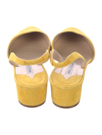 Manolo Blahnik Suede Slingback Pumps