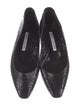Manolo Blahnik Leather Lasercut Accents Flats