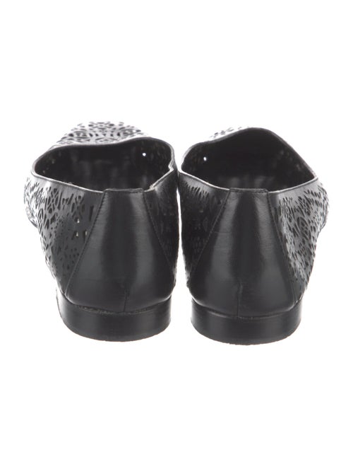 Manolo Blahnik Leather Lasercut Accents Flats