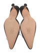 Manolo Blahnik Canvas Bow Accents Mules