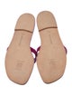 Manolo Blahnik Suede Keyhole Accent Flip Flops