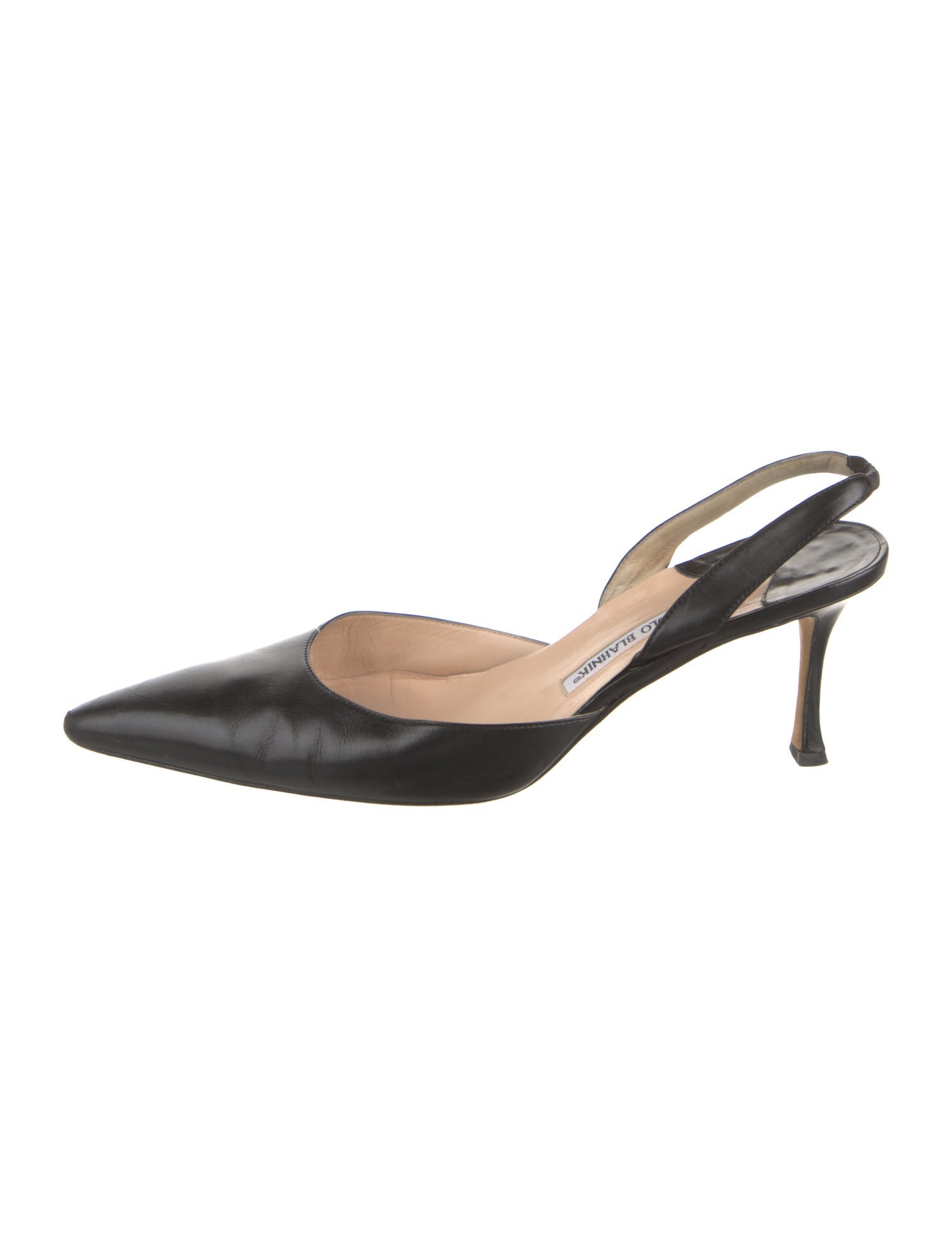 Manolo Blahnik Leather Slingback Pumps