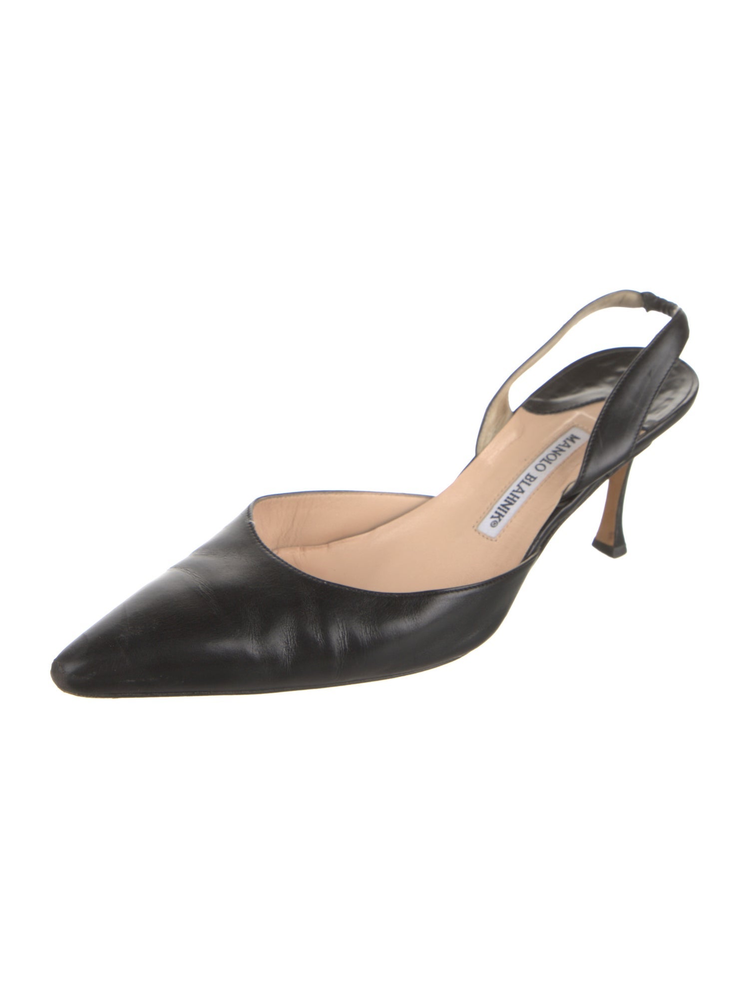 Manolo Blahnik Leather Slingback Pumps