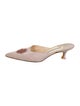 Manolo Blahnik Satin Beaded Accents Mules