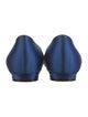 Manolo Blahnik Satin Crystal Embellishments Flats