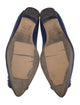 Manolo Blahnik Satin Crystal Embellishments Flats