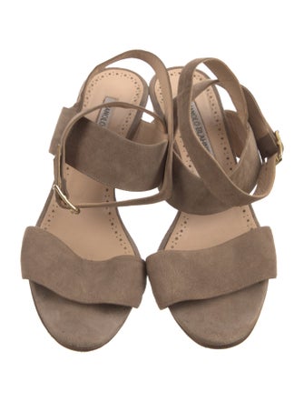 Manolo Blahnik Suede Sandals