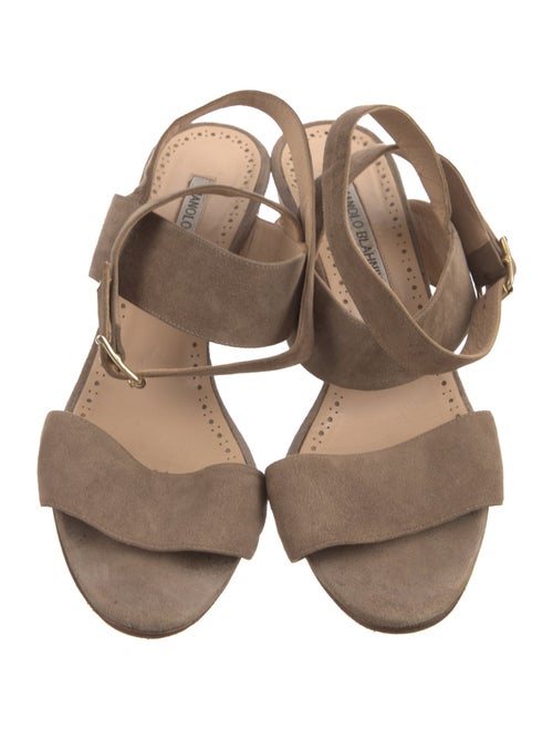 Manolo Blahnik Suede Sandals