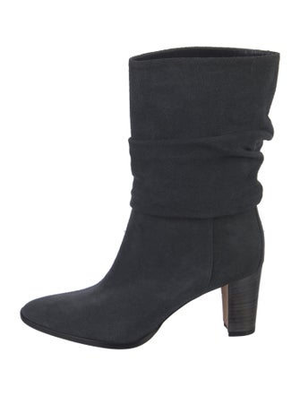 Manolo Blahnik Suede Slouch Boots