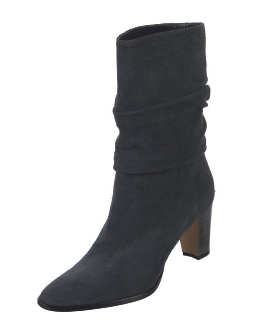Manolo Blahnik Suede Slouch Boots