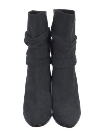 Manolo Blahnik Suede Slouch Boots