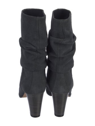 Manolo Blahnik Suede Slouch Boots