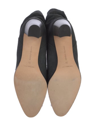 Manolo Blahnik Suede Slouch Boots