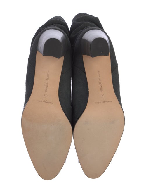 Manolo Blahnik Suede Slouch Boots