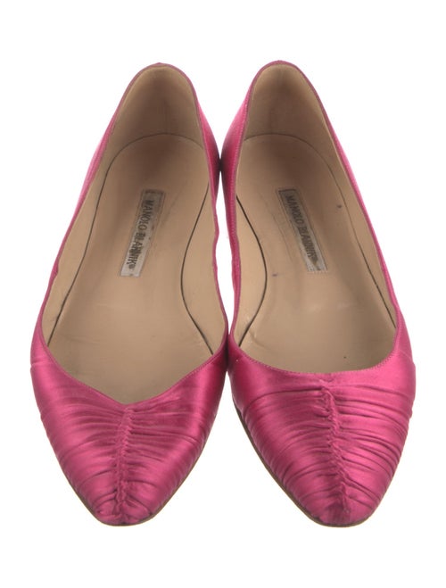 Manolo Blahnik Satin Ballet Flats