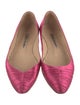 Manolo Blahnik Satin Ballet Flats