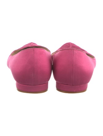 Manolo Blahnik Satin Ballet Flats