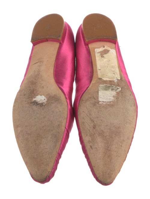Manolo Blahnik Satin Ballet Flats