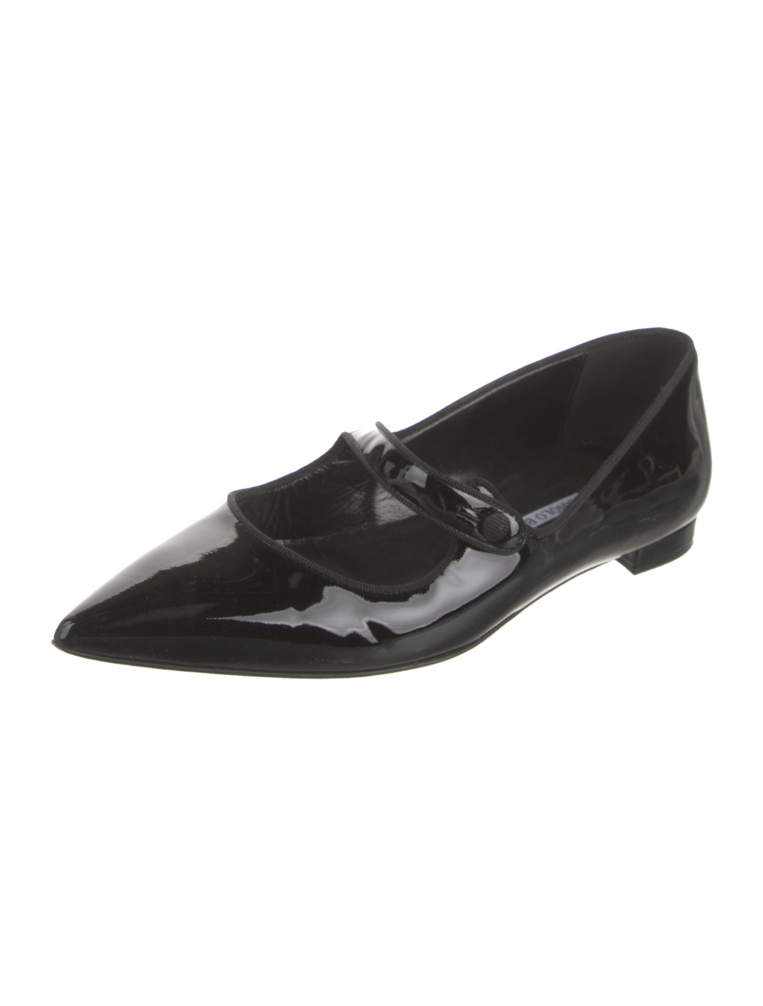 Manolo Blahnik Patent Leather Mary Jane Flats