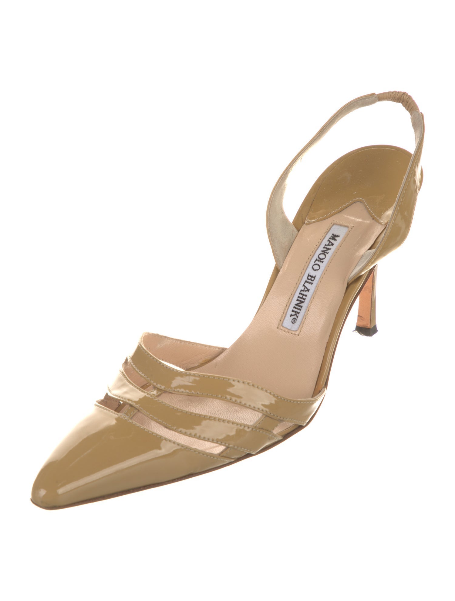 Manolo Blahnik Patent Leather Slingback Pumps